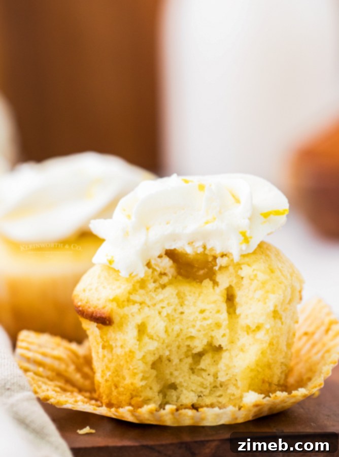 Celebrate with Cupcakes: Endless Flavors for Every Occasion 21 Zesty lemon cupcakes filled with tangy lemon curd and topped with lemon buttercream, perfect for Mother's Day brunch or summer cookouts.