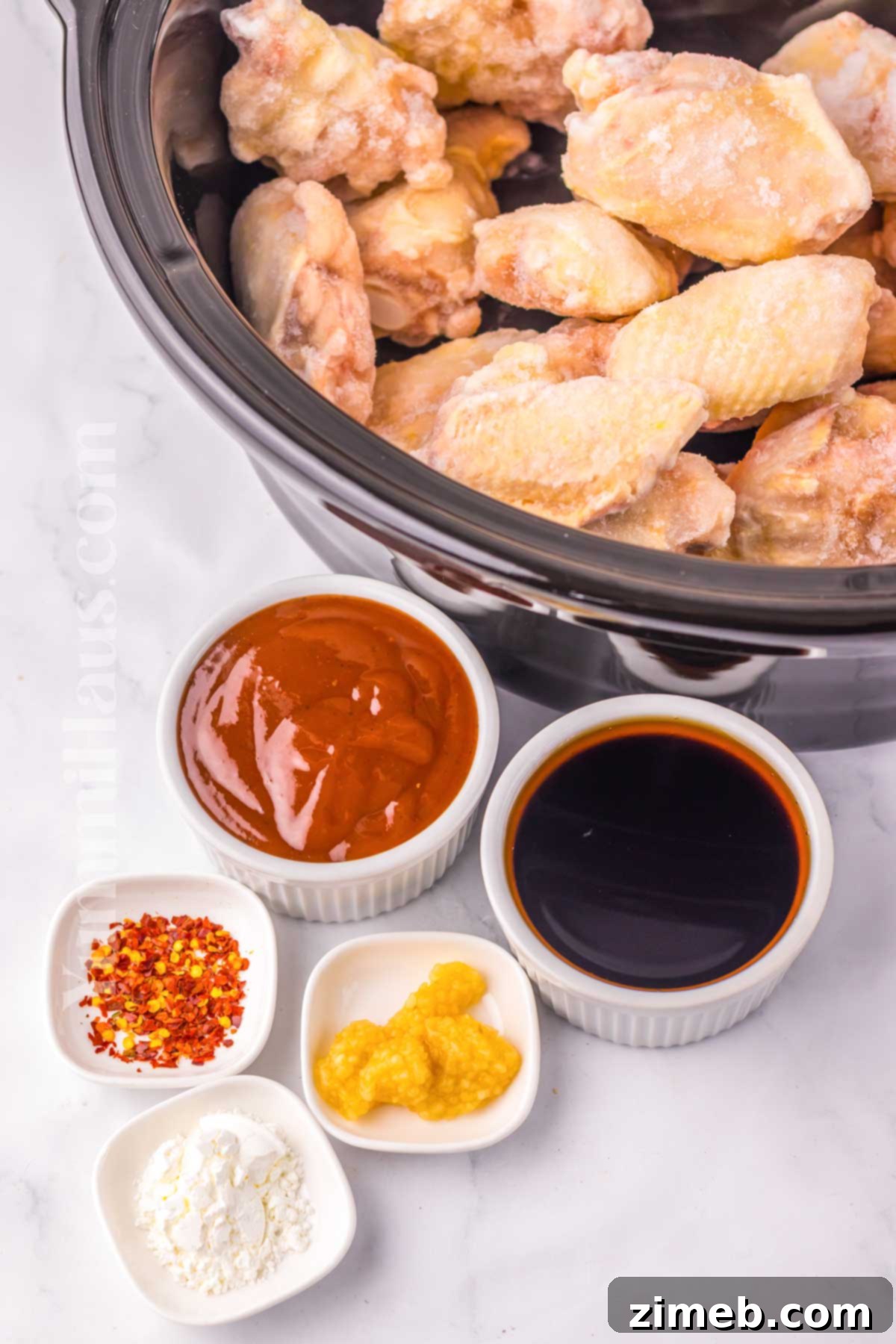 Ingredients for Slow Cooker Chicken Wings