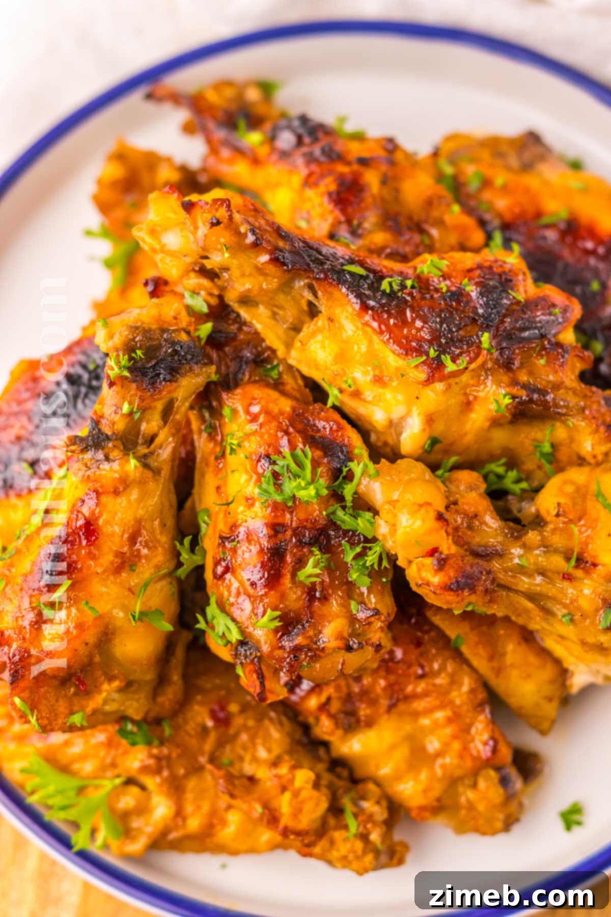 Slow Cooker Chicken Wings recipe served on a platter