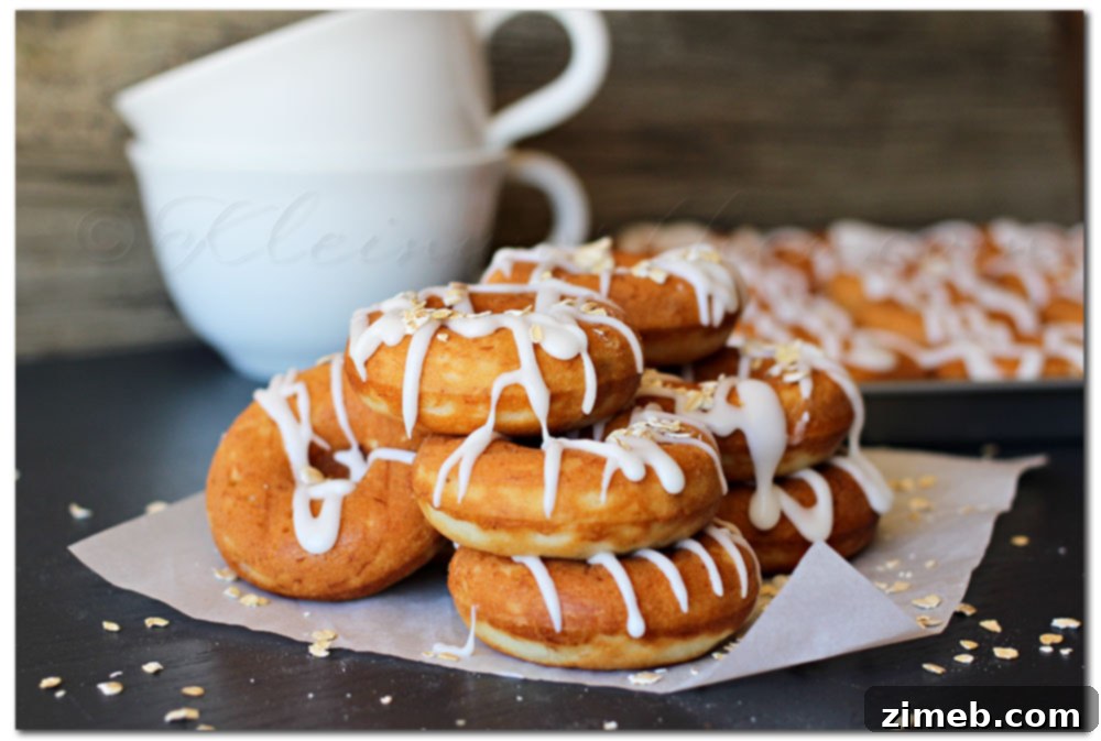 Glazed Banana Oat Donuts