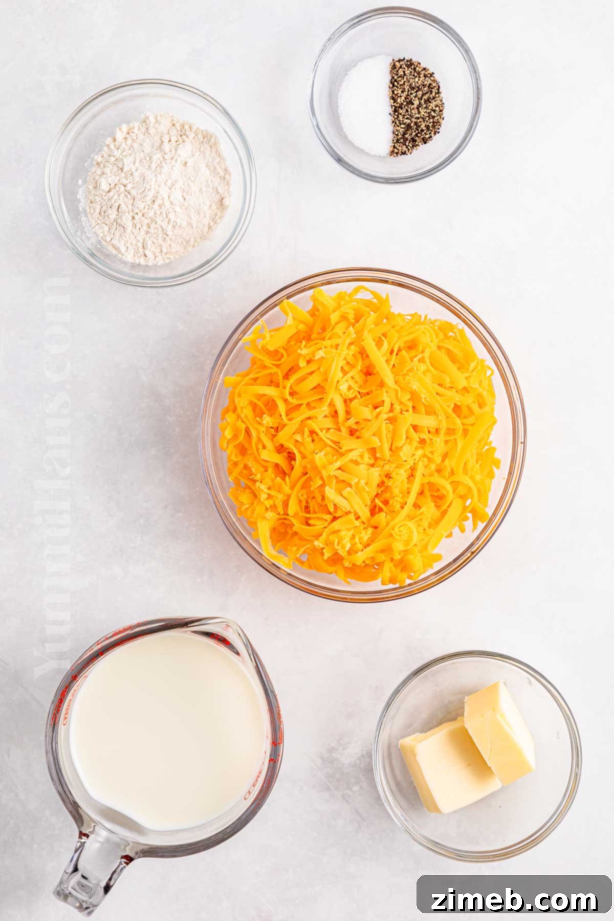 The Ultimate Creamy Cheddar Sauce 4 Cheddar Cheese Sauce ingredients