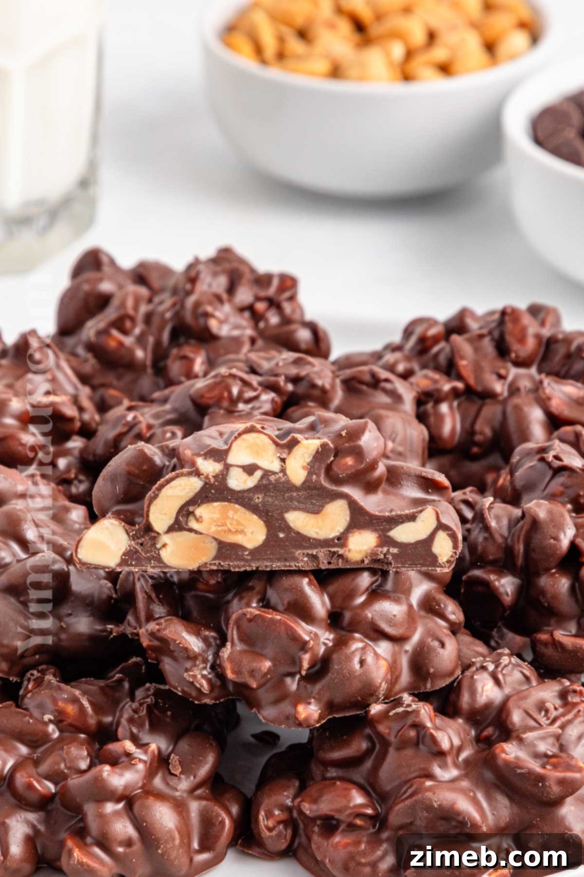 Sweet, irresistible chocolate peanut butter crockpot candy clusters, perfect for holiday gifting or party snacks.