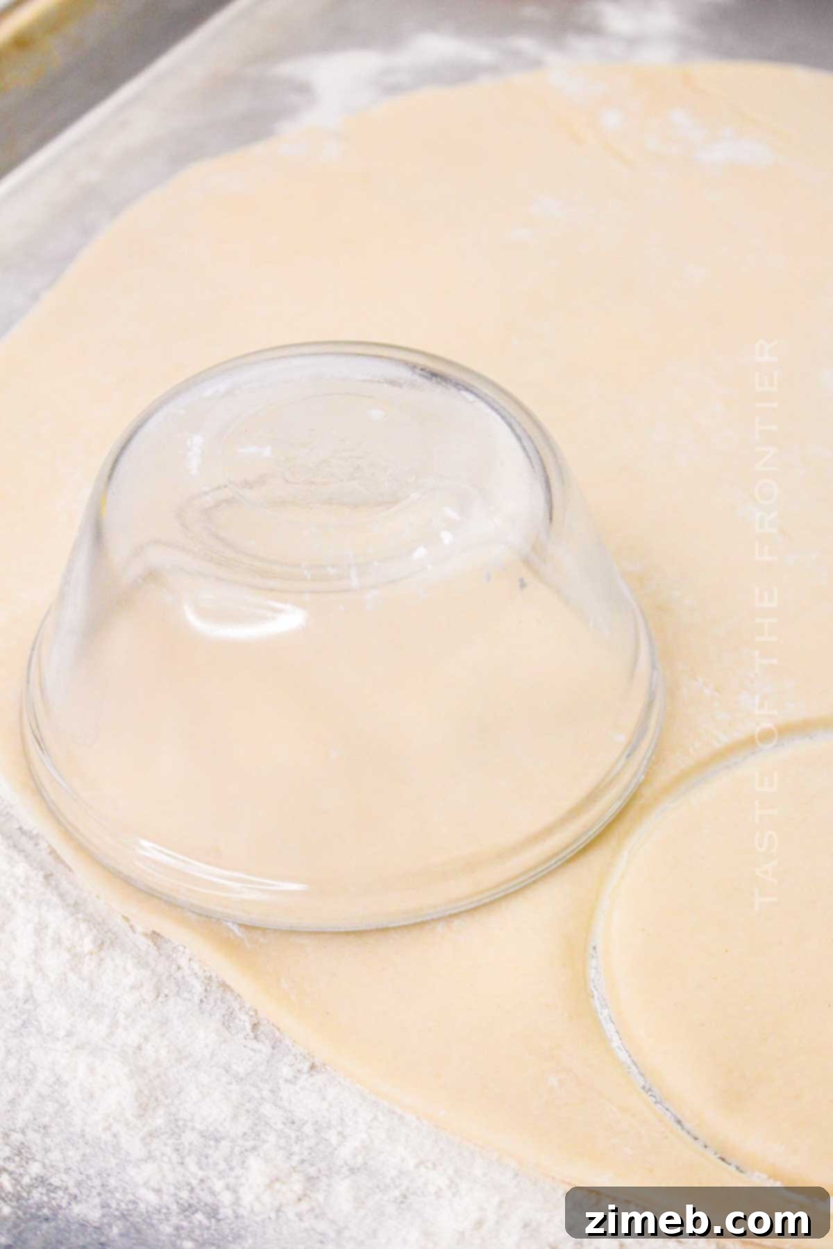 cutting the dough