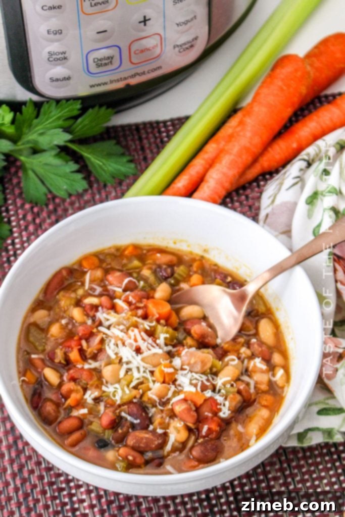 Autumn's Warm Embrace: Comforting Soups to Banish the Chill 11 Hearty Instant Pot Bean Soup, perfect for busy days, a nourishing and delicious meal.