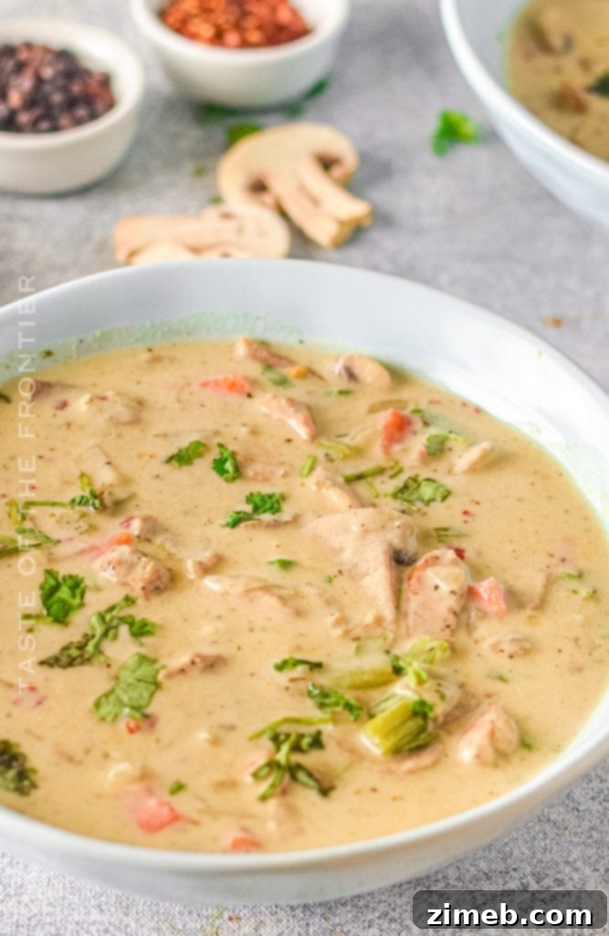 Autumn's Warm Embrace: Comforting Soups to Banish the Chill 15 Easy Chicken and Mushroom Soup, ready in 25 minutes, super tasty, comforting, and hearty for busy weeknights.