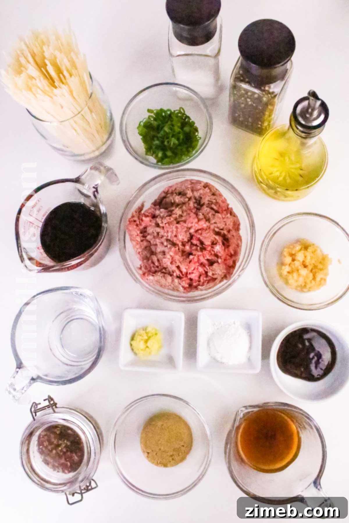 Steppe Beef Noodle Skillet 4 Mongolian Ground Beef Noodle ingredients