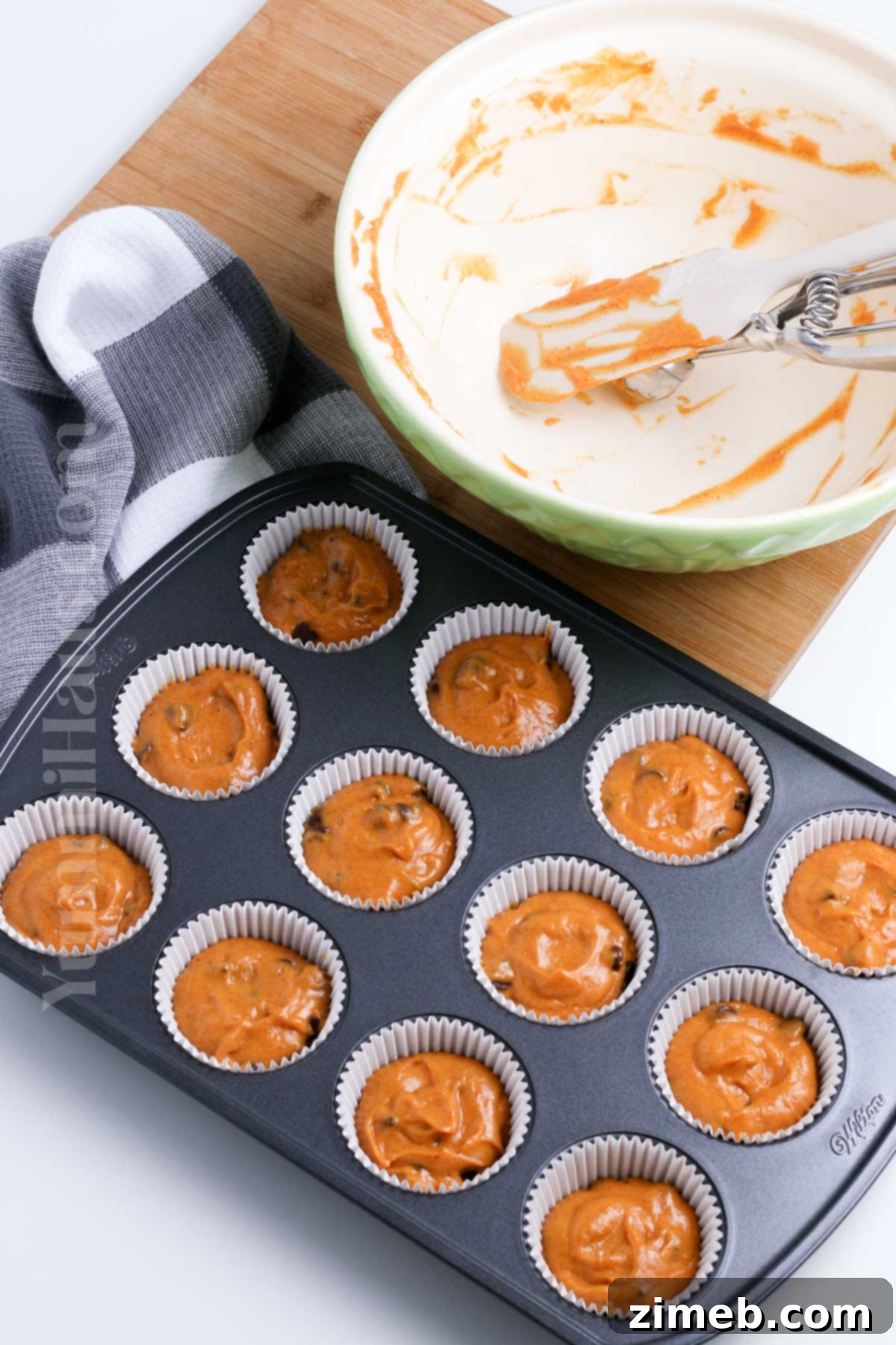 Harvest Spice Pumpkin Chocolate Chip Muffins 11 ready to bake