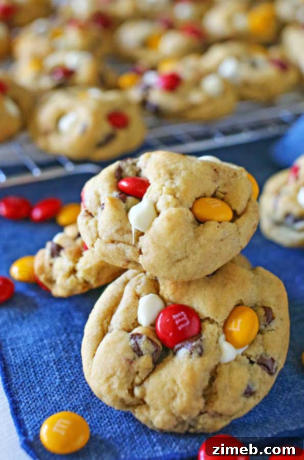 40 Irresistible Fall Cookie Recipes 24 Chewy Fall M&M Cookies with White & Semi-Sweet Chocolate