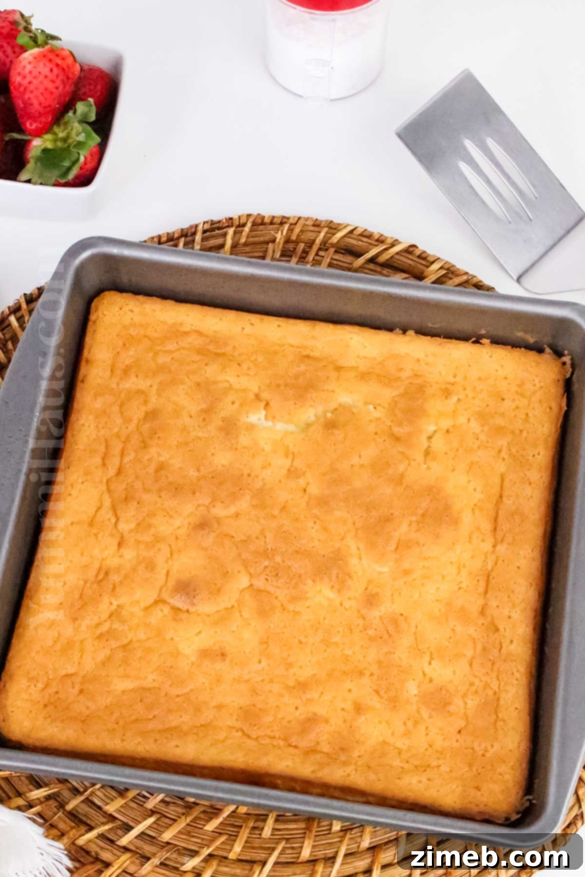 making the cake