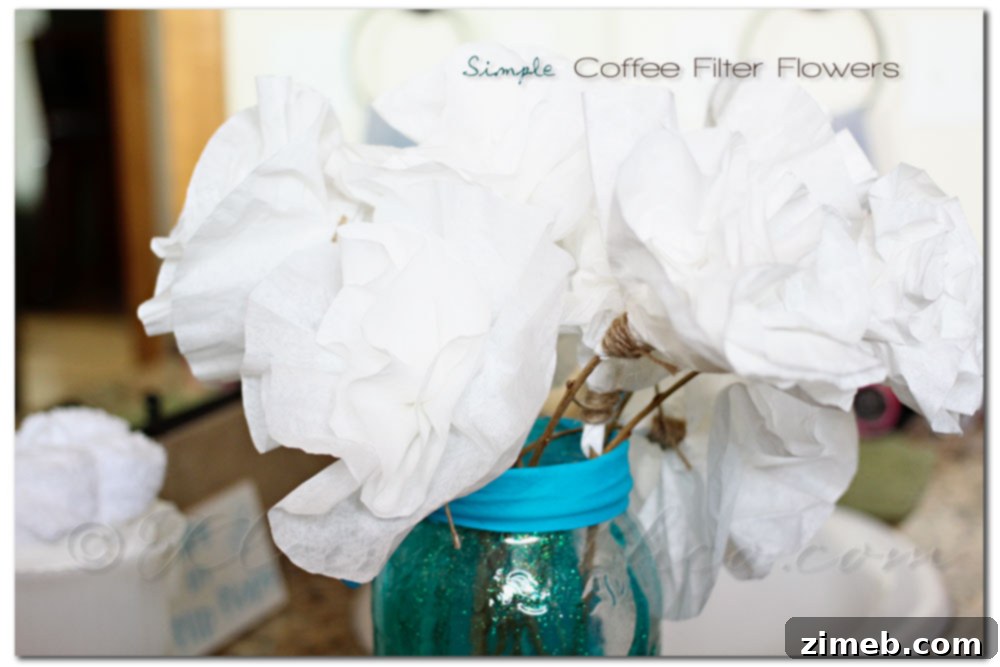 From Coffee Filters to Beautiful Blooms 5 Coffee filter flowers as home decor
