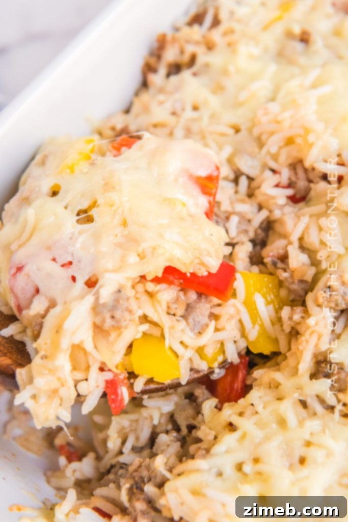 Autumn Casserole Essentials: From Weeknights to Holidays 5 Deconstructed Stuffed Pepper Casserole with melted cheese
