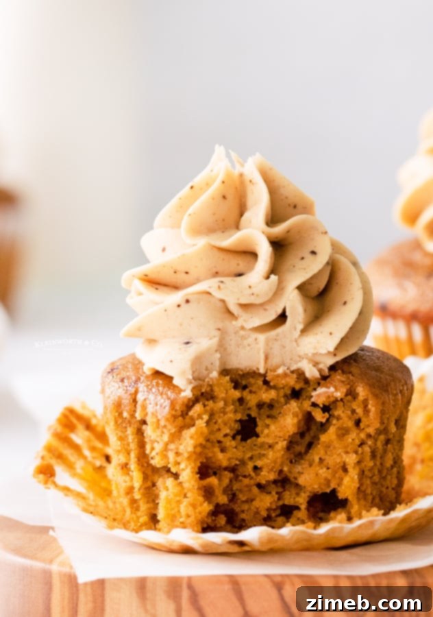 32 Irresistible Pumpkin Treats To Sweeten Your Fall 14 Pumpkin Spice Cupcakes topped with espresso frosting