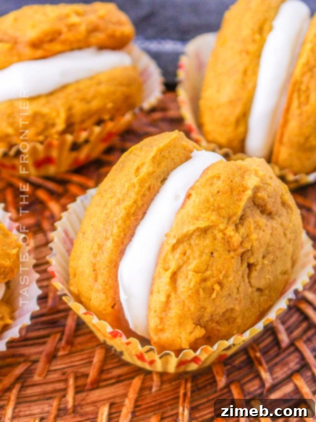 32 Irresistible Pumpkin Treats To Sweeten Your Fall 23 Pumpkin Whoopie Pies with cream cheese frosting