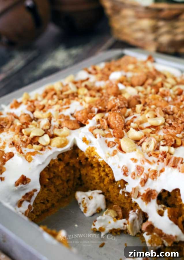 32 Irresistible Pumpkin Treats To Sweeten Your Fall 35 Pumpkin Toffee Cake with caramel and whipped topping