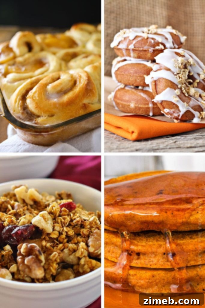 Sweet Pumpkin Mornings: 15 Cozy Breakfast Creations 21 Variety of sweet pumpkin breakfast dishes