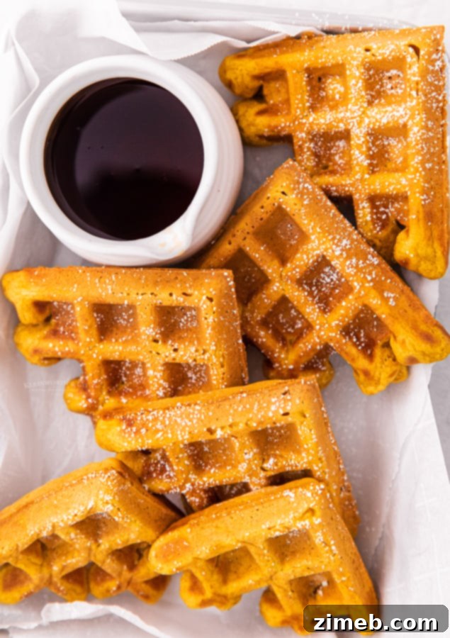 Sweet Pumpkin Mornings: 15 Cozy Breakfast Creations 7 Pumpkin Waffle Recipe - Healthy, sweet, fall-inspired breakfast with a secret ingredient