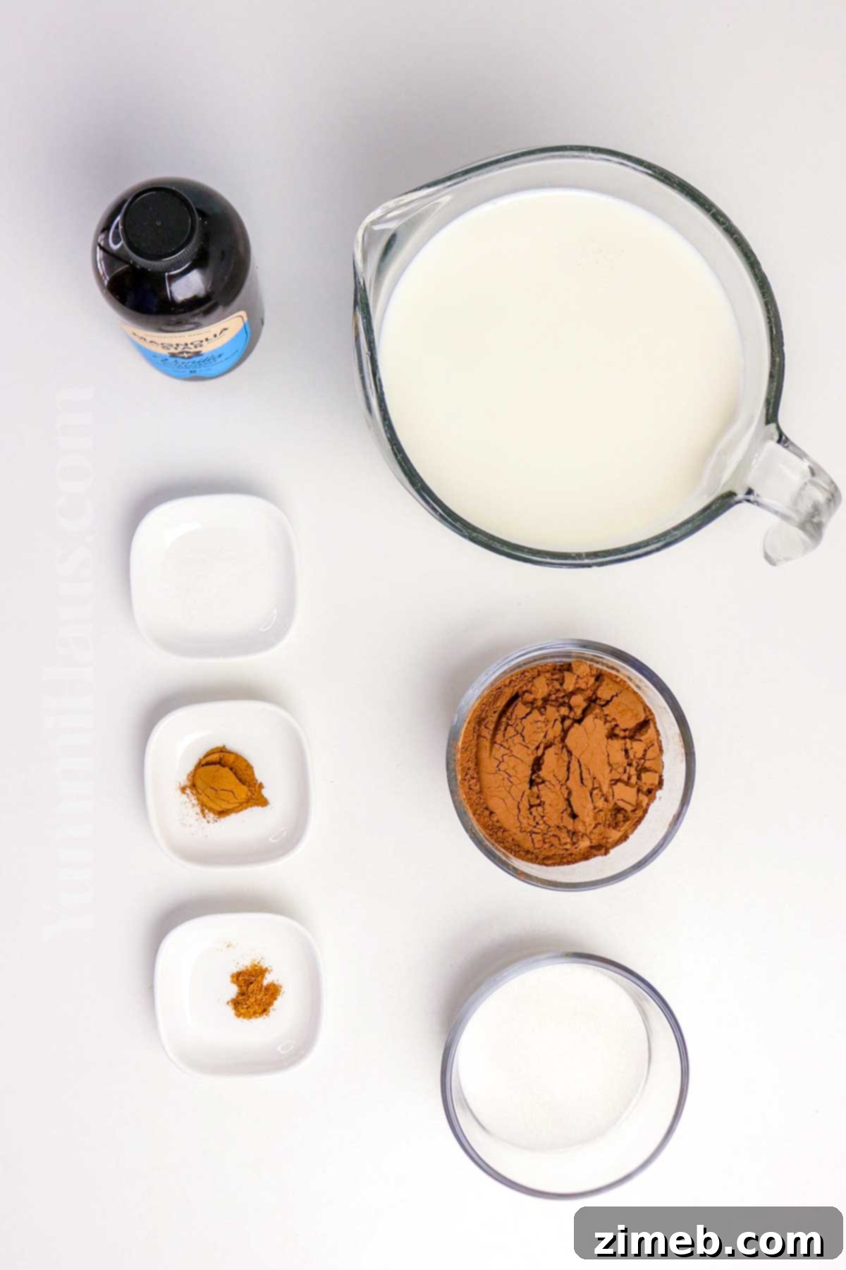 Champurrado Mexican Hot Chocolate 4 Mexican Hot Chocolate ingredients ready to mix