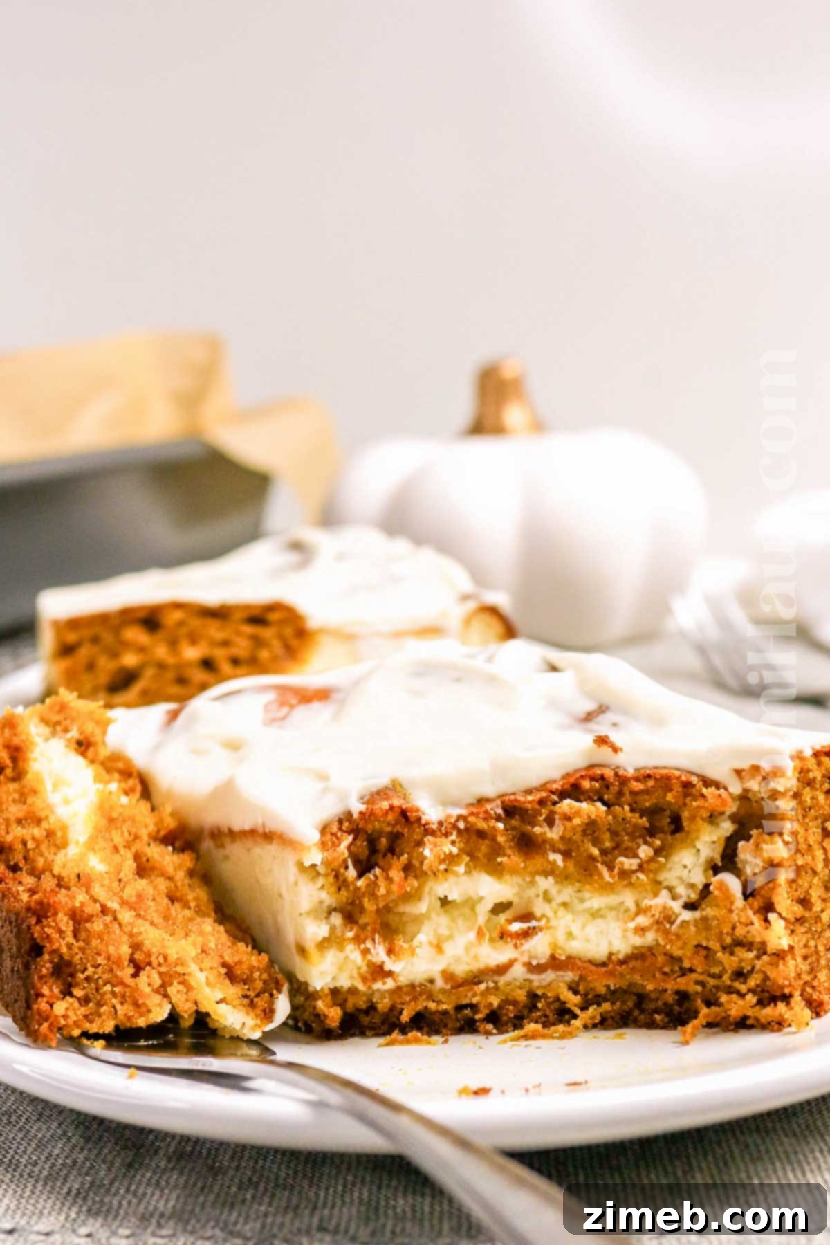 Pumpkin Cake Cheesecake recipe with beautiful layers