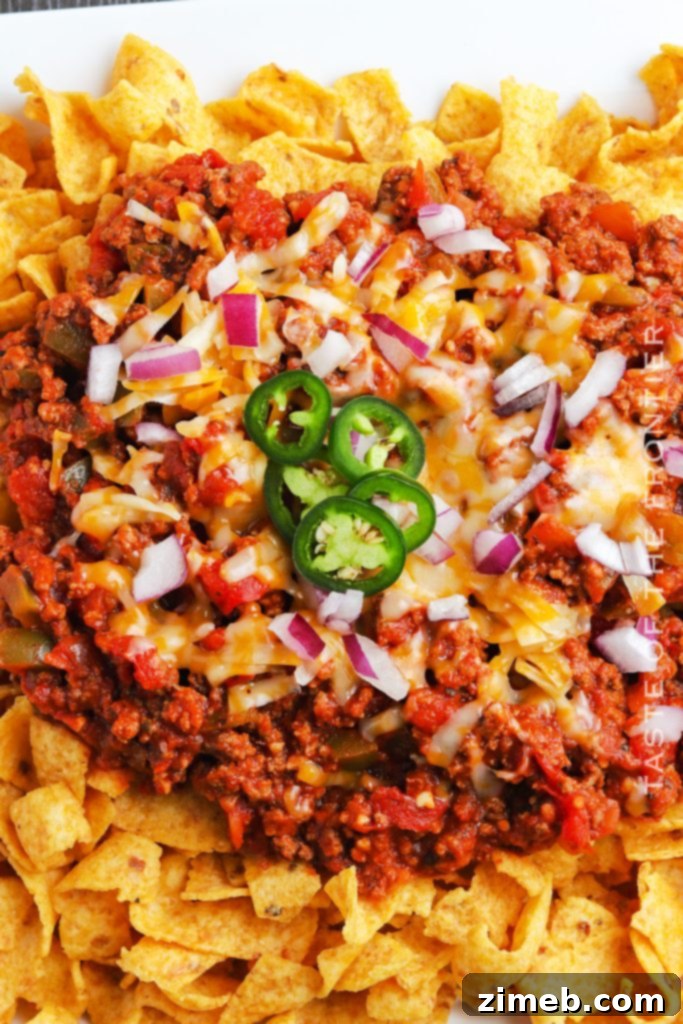 25+ Ways to Transform 1 lb Ground Beef 18 Frito chips with nacho beef