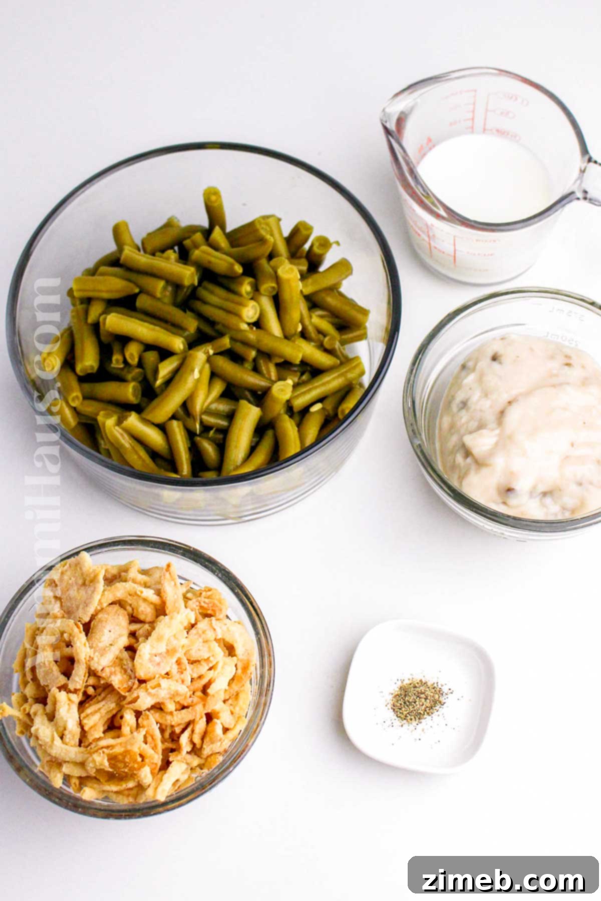 Ingredients for French's Green Bean Casserole.