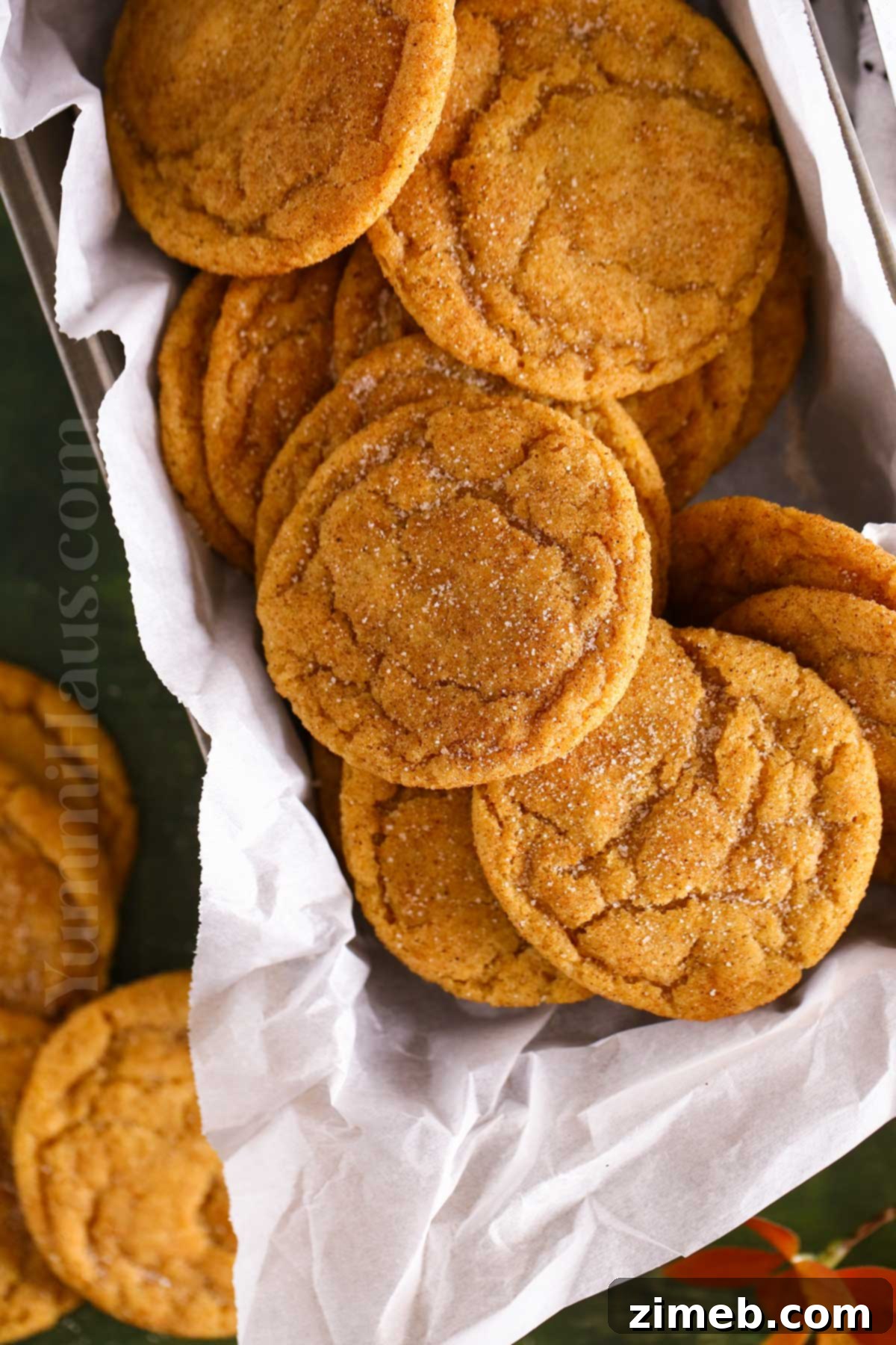 Delicious Pumpkin Snickerdoodle recipe for fall baking on a festive plate