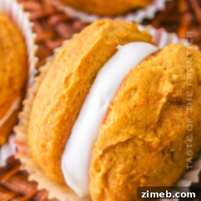 Pumpkin Whoopie Pies with creamy cheese filling