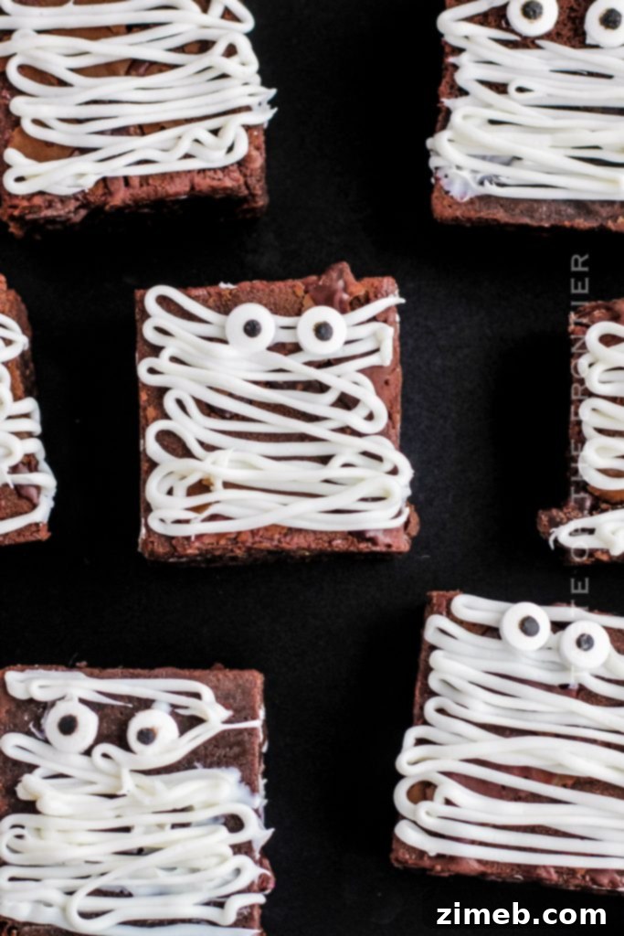 26 Spookily Simple Halloween Desserts 15 Mummy Brownie Bars