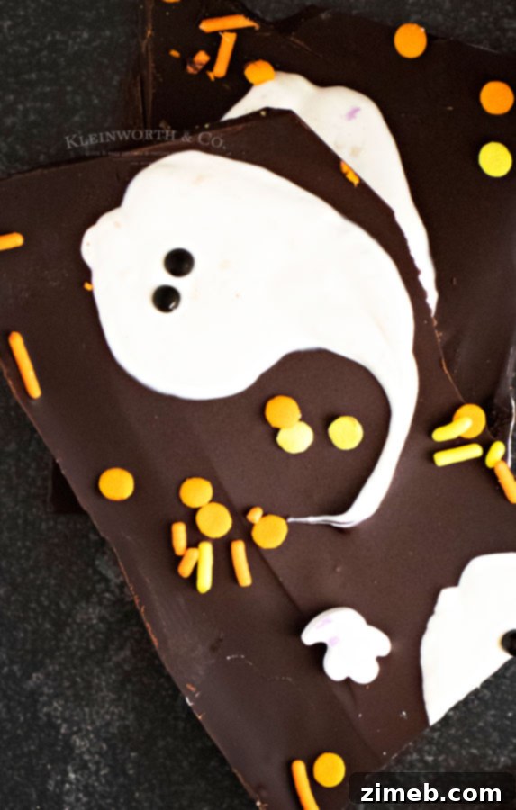 26 Spookily Simple Halloween Desserts 25 Chocolate Bark Halloween