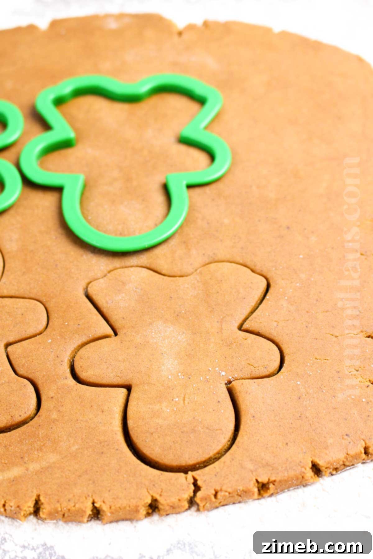 Spiced Gingerbread Delights 7 Cutting gingerbread cookie dough