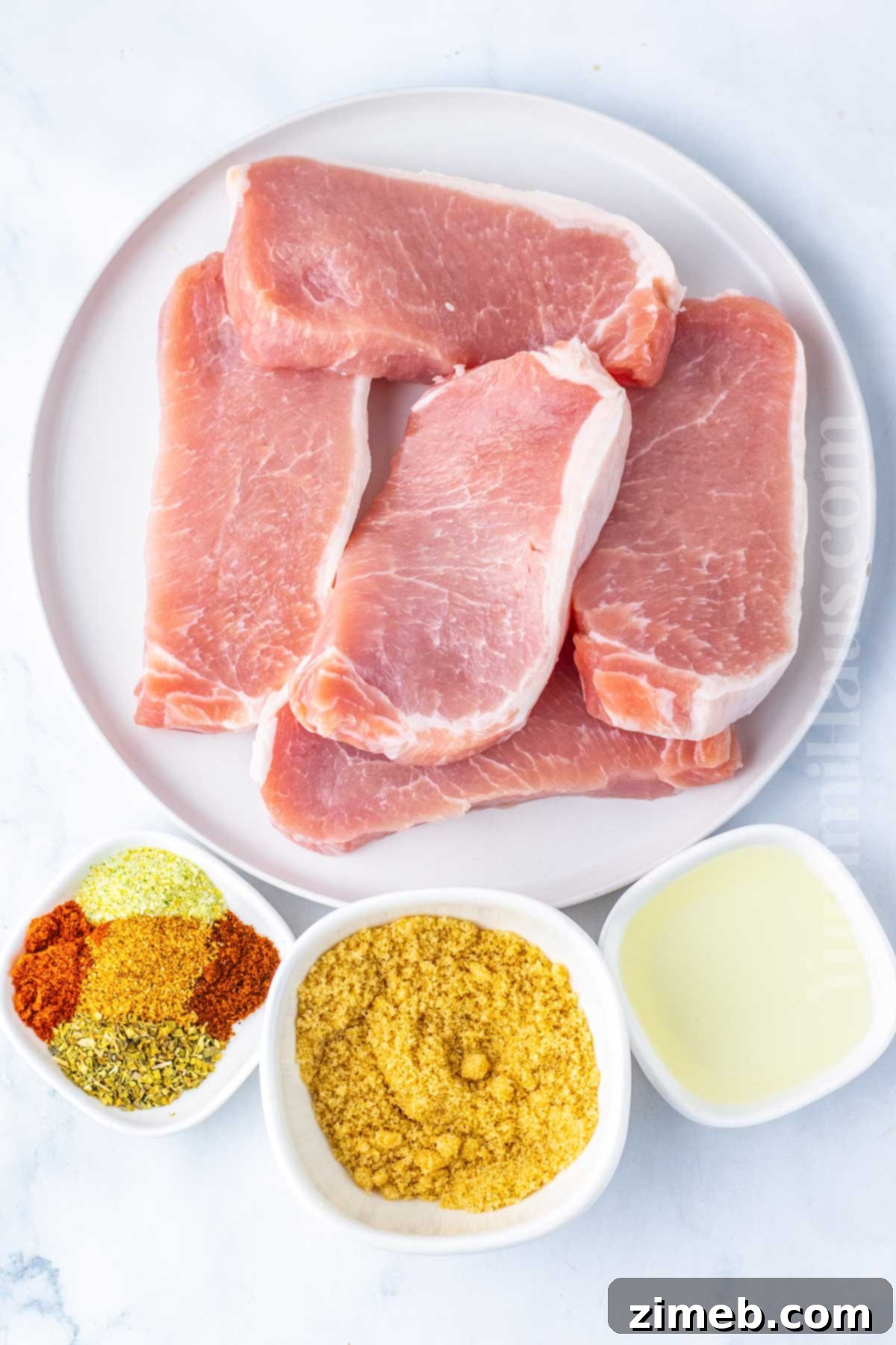 Brown Sugar Pork Chop ingredients