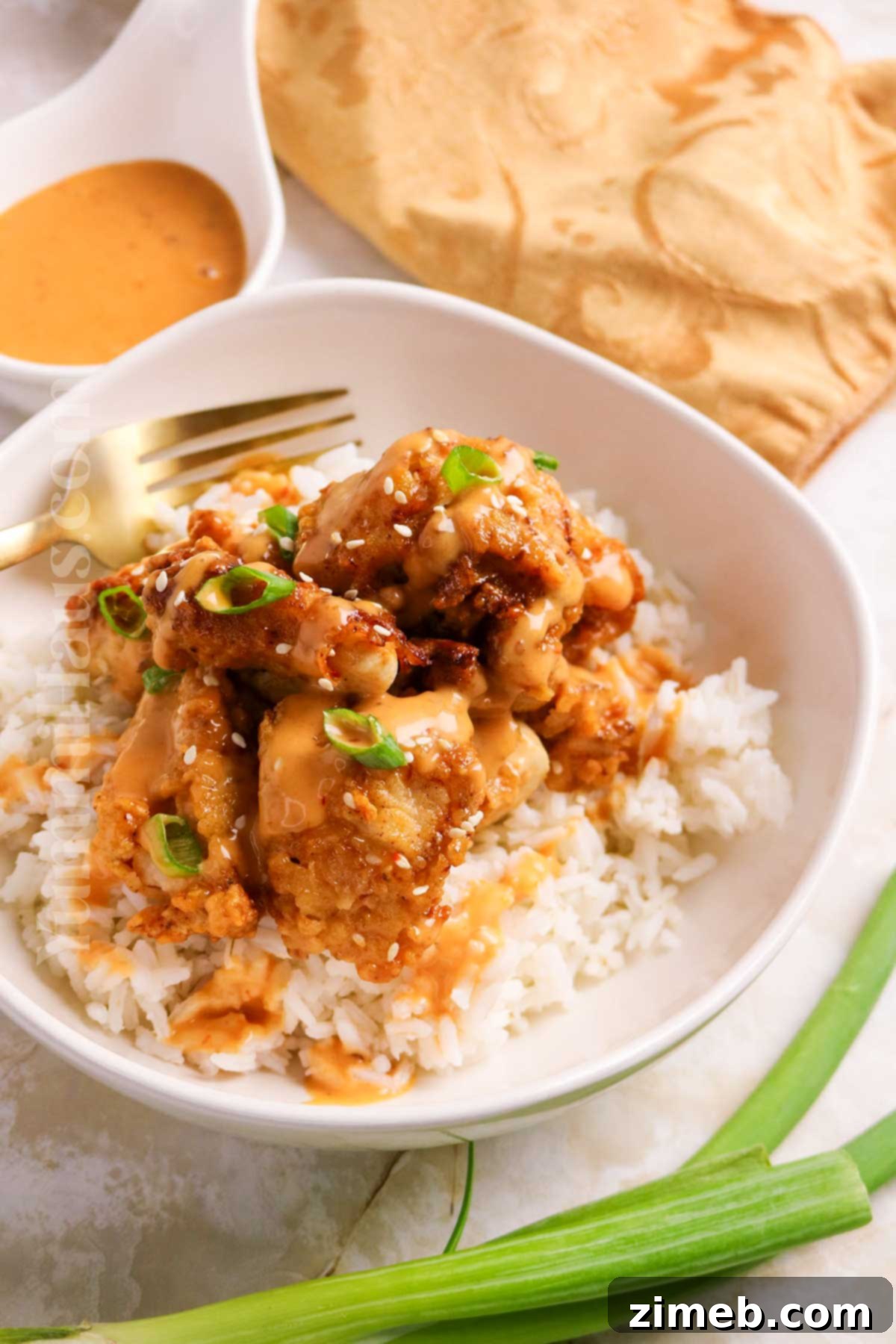 Spicy Bang Bang Chicken 8 crispy chicken with sauce
