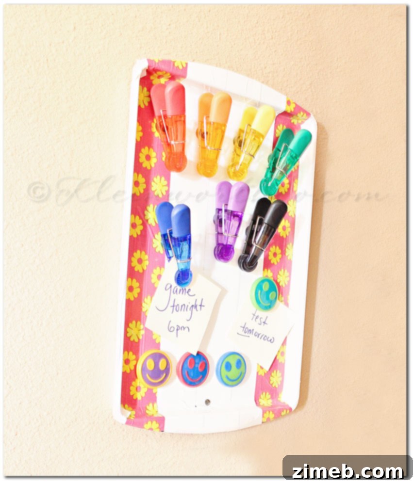 DIY Magnetic Board for Family Organization Center