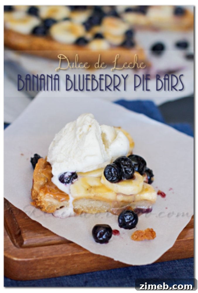 Banana Blueberry Dulce de Leche Pie Bars 4 Dulce de Leche Banana Blueberry Pie Bars, gluten free crust, slow cooker recipe