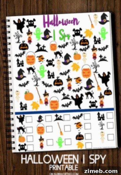 Master Cursive Handwriting Practice 12 Free Halloween I Spy Printable - Spooky Activity