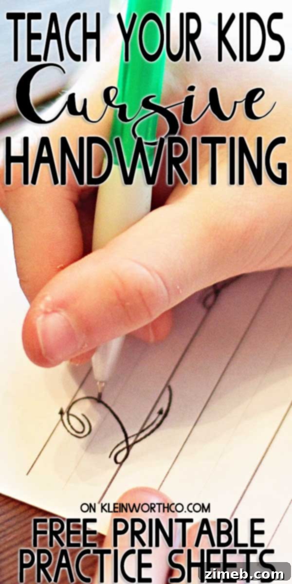 Master Cursive Handwriting Practice 20 Teach your kids cursive - Cursive Handwriting Practice Sheets - Download Now