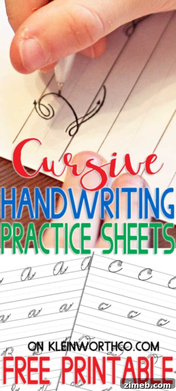 Master Cursive Handwriting Practice 6 Free Printable Cursive Handwriting Practice Sheets for All Ages