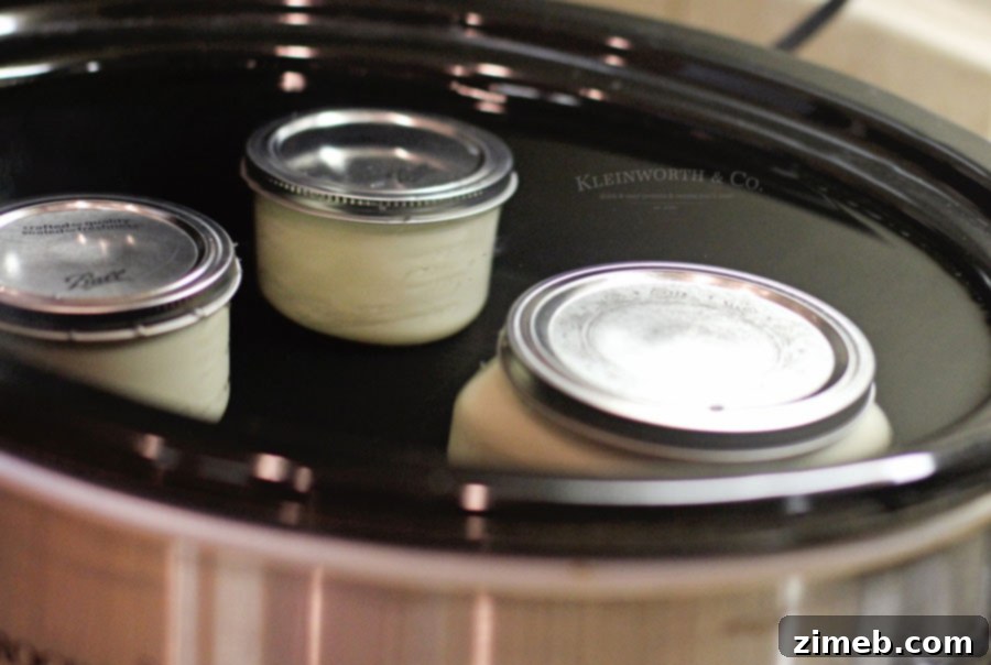 No-Fuss Crock Pot Dulce de Leche 6 cooking caramel in the slow cooker