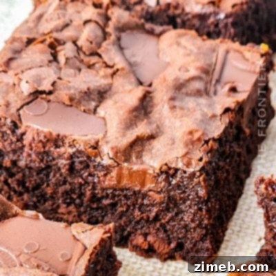 Brownie Chunk FroYo 11 Close-up of Condensed Milk Brownies in a pan, cut into squares.
