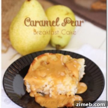 Caramel Pear Breakfast Cake finished product