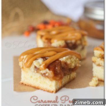Caramel Pear Cobbler Bars