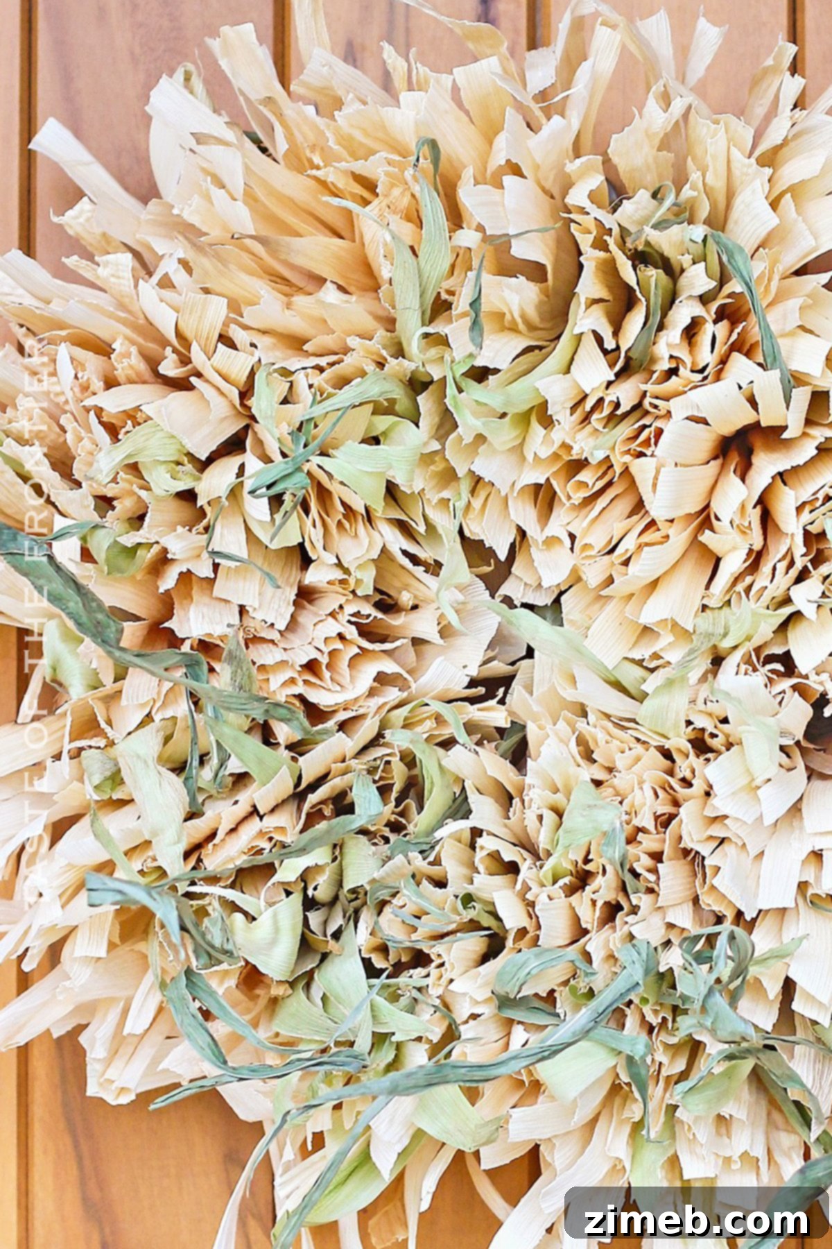 Rustic Corn Husk Wreath 13 Raw Husk Corn Husk Wreath - Perfect for Rustic Fall Decor