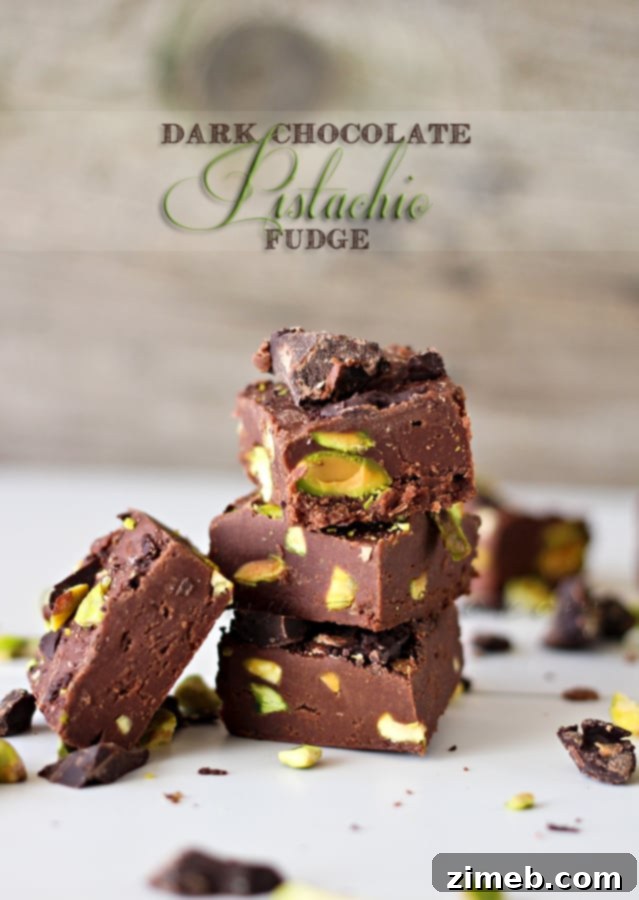 Rich Dark Chocolate Pistachio Fudge Recipe