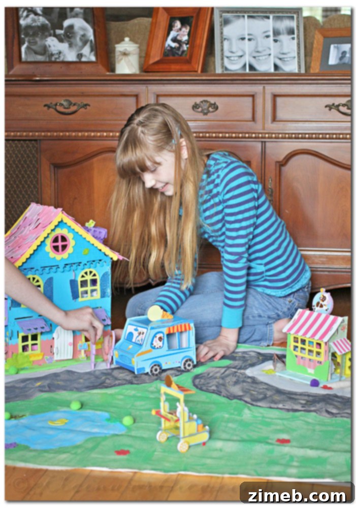 Pom Tree Kids Painted Play Mats 11 Children Playing with Pom Tree Kids Kits on Mat