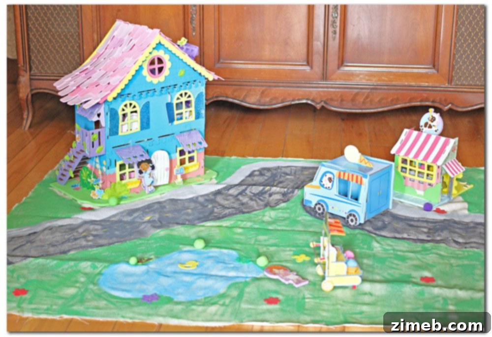 Pom Tree Kids Painted Play Mats 2 Painted Play Mat & Pom Tree Kids Craft Kits
