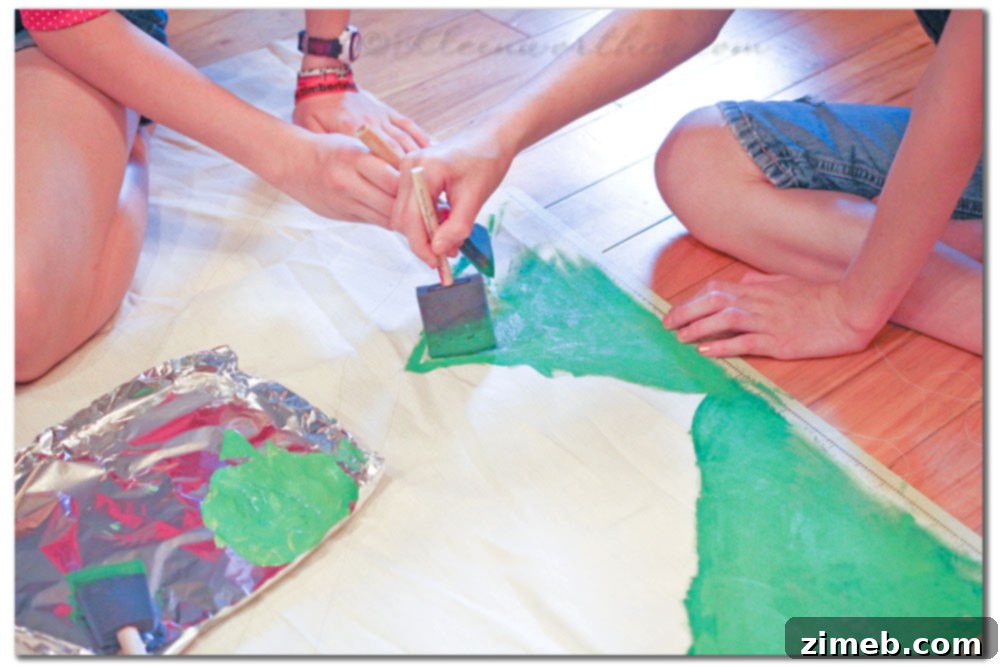 Pom Tree Kids Painted Play Mats 8 Painting the Play Mat Surface