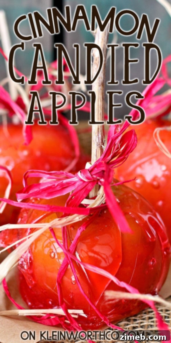 Classic Homemade Cinnamon Candy Apples, perfect for fall festivities