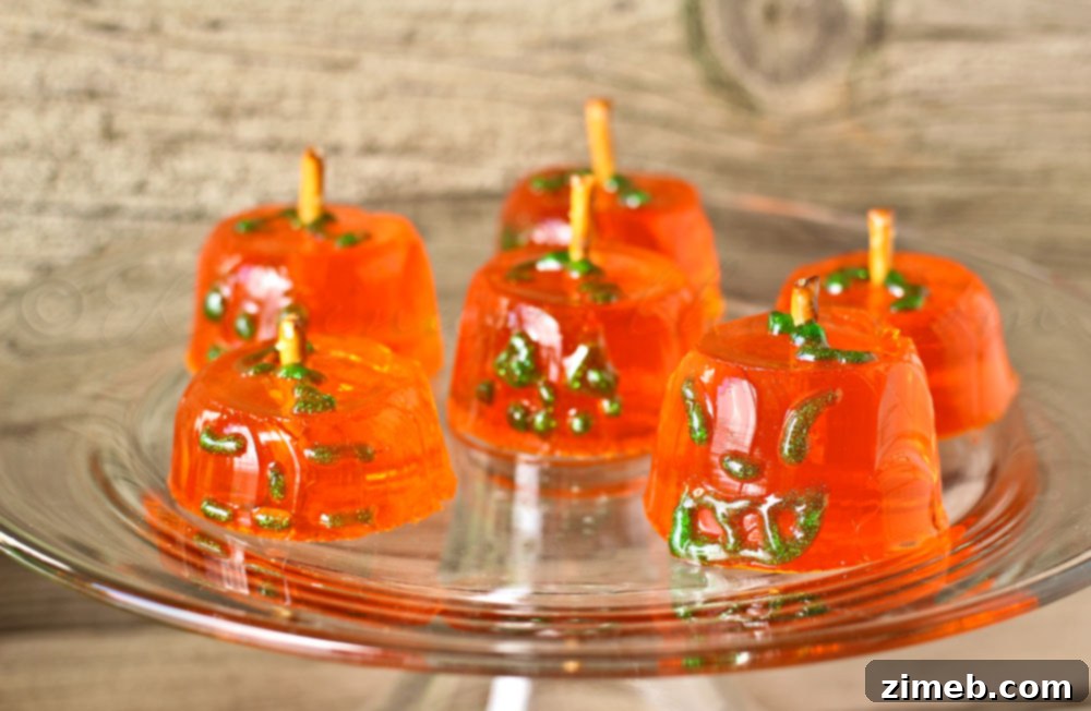 Halloween Jell-O Pumpkin Jigglers: Spooky Party Bites 2 Jell-O JIGGLERS Pumpkins Banner