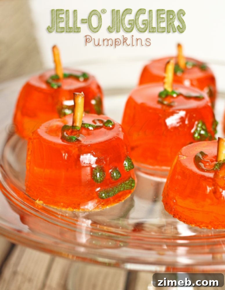 Halloween Jell-O Pumpkin Jigglers: Spooky Party Bites 7 Finished Jell-O JIGGLERS Pumpkins