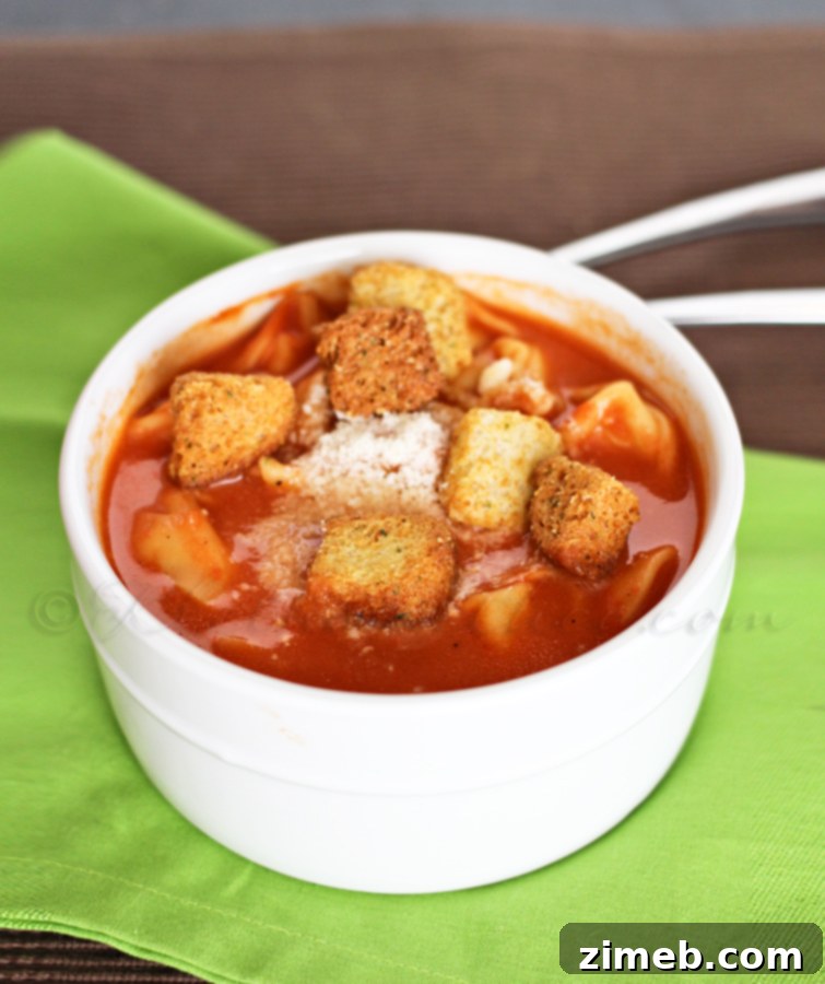 Velvety Tomato Tortellini Soup 5 Creamy Tomato Tortellini Soup