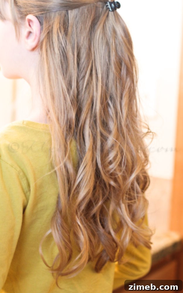 Full head of curls created with Conair Curl Secret